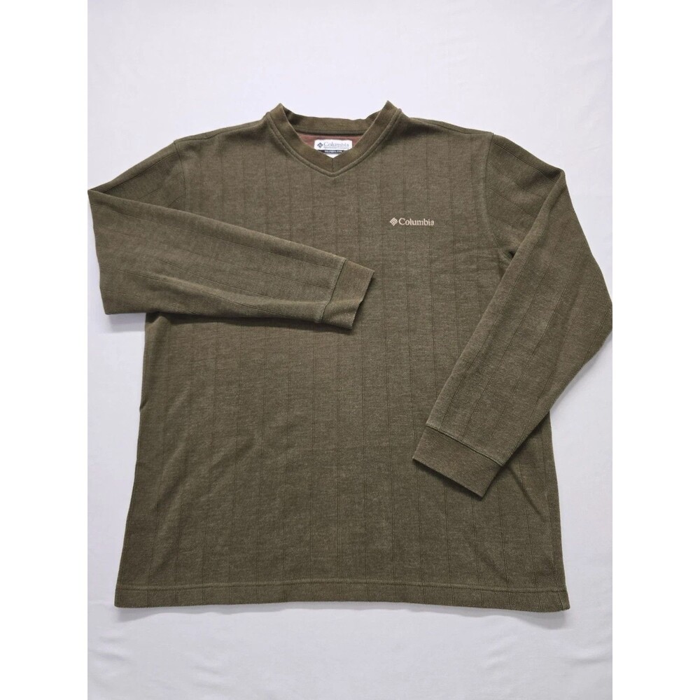 COLUMBIA Sportswear Company Men’s V Neck Pullover Long Sieve Shirt Sz. L